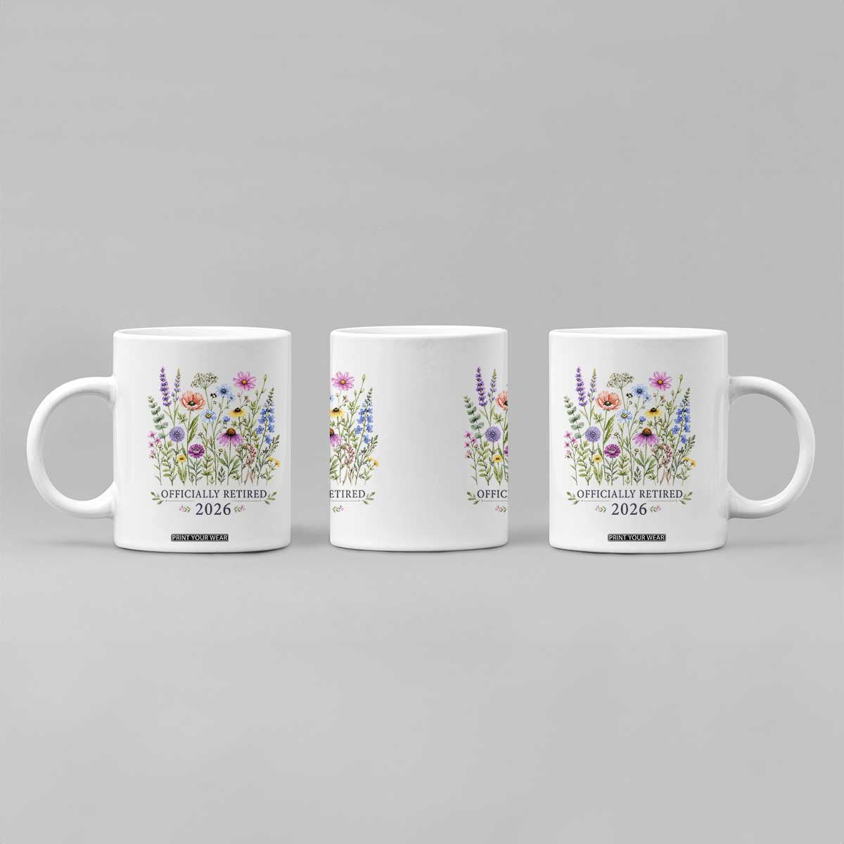 Officially Retired 2026 Wildflowers Botanical Floral Graphic Coffee Mug TS10 Print Your Wear