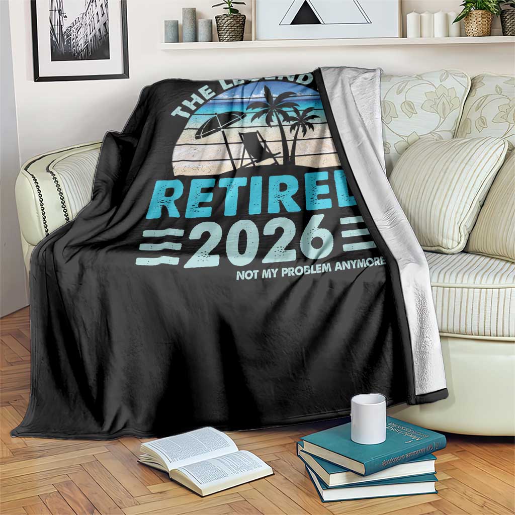 The Legend Has Retired 2026 Throw Blanket Vintage Tropical Beach Sunset Graphic Ocean Vibes TS10 Print Your Wear