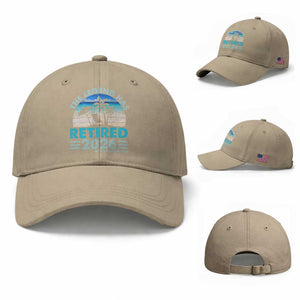 The Legend Has Retired 2026 Baseball Cap Vintage Tropical Beach Sunset Graphic Ocean Vibes TS10 Baseball Cap Universal Fit Khaki Print Your Wear