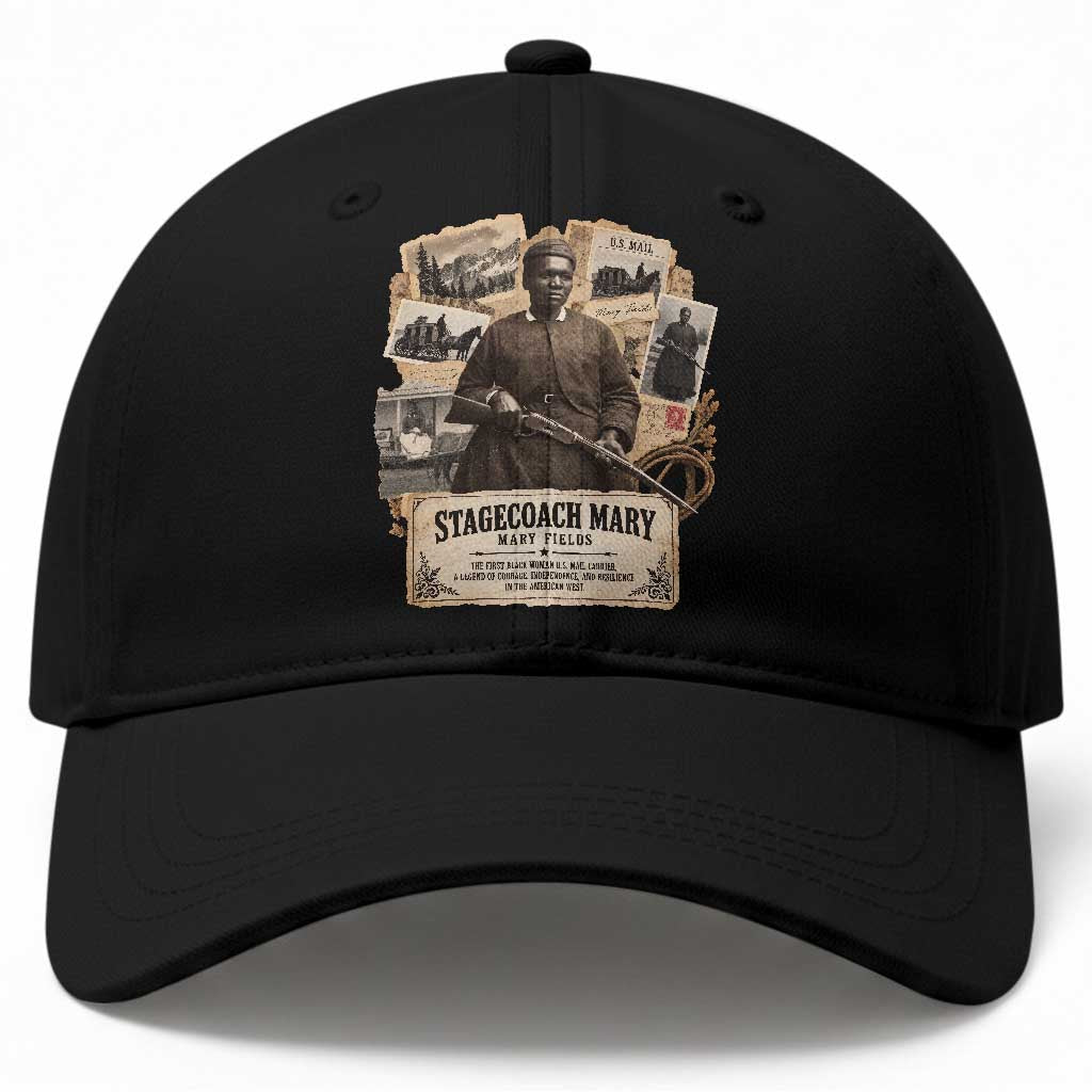 Mail Carrier Mary Fields Vintage Black History Month Baseball Cap