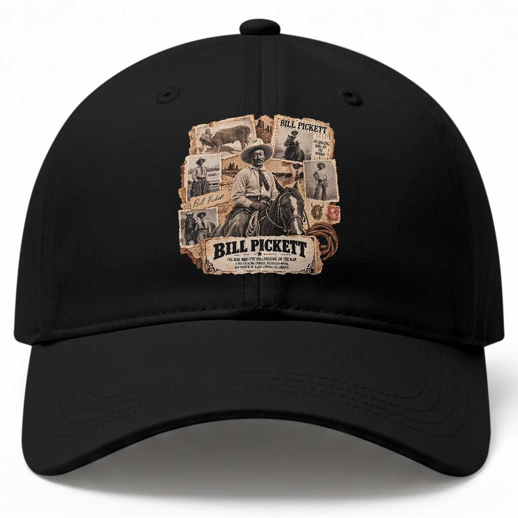 Bill Pickett Black Cowboy History Baseball Cap Vintage Western Rodeo Pioneer Bulldogging