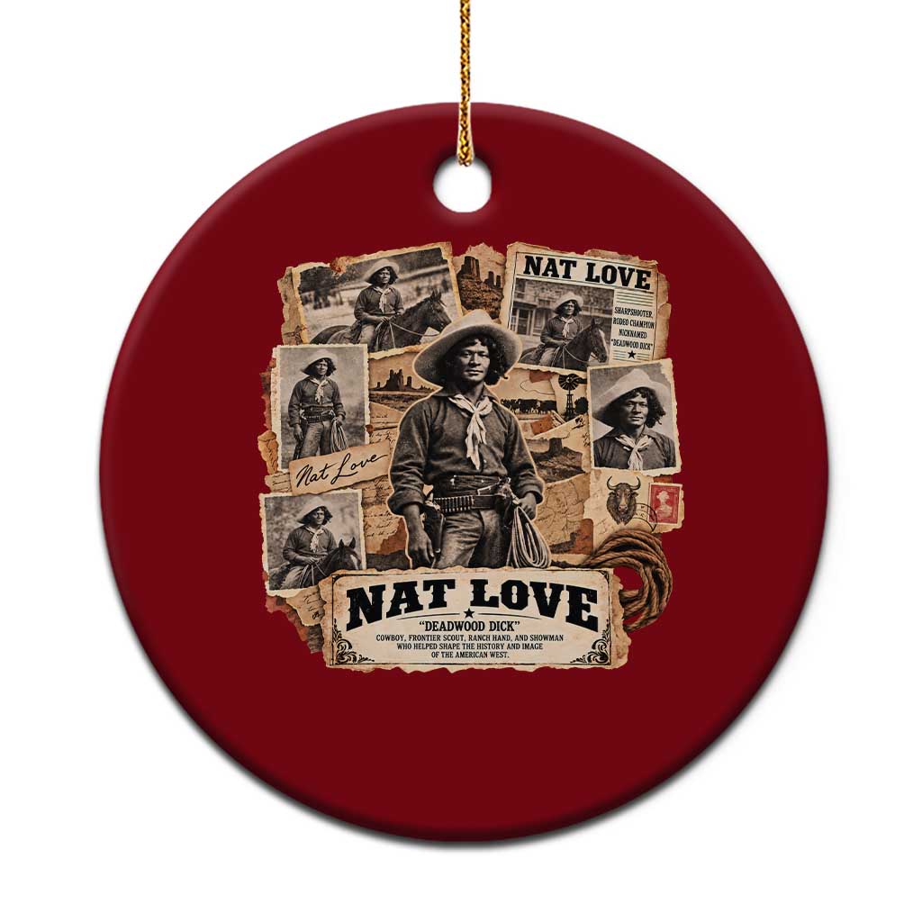 Nat Love Black Cowboy History Ceramic Ornament Vintage Western Rodeo Frontier Scout