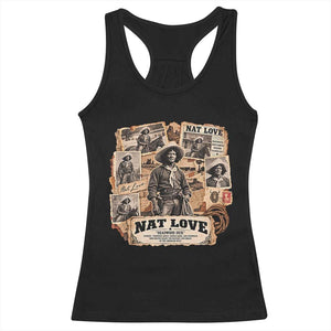 Nat Love Black Cowboy History Racerback Tank Top Vintage Western Rodeo Frontier Scout