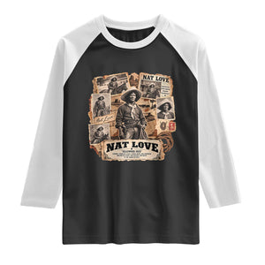 Nat Love Black Cowboy History Raglan Shirt Vintage Western Rodeo Frontier Scout