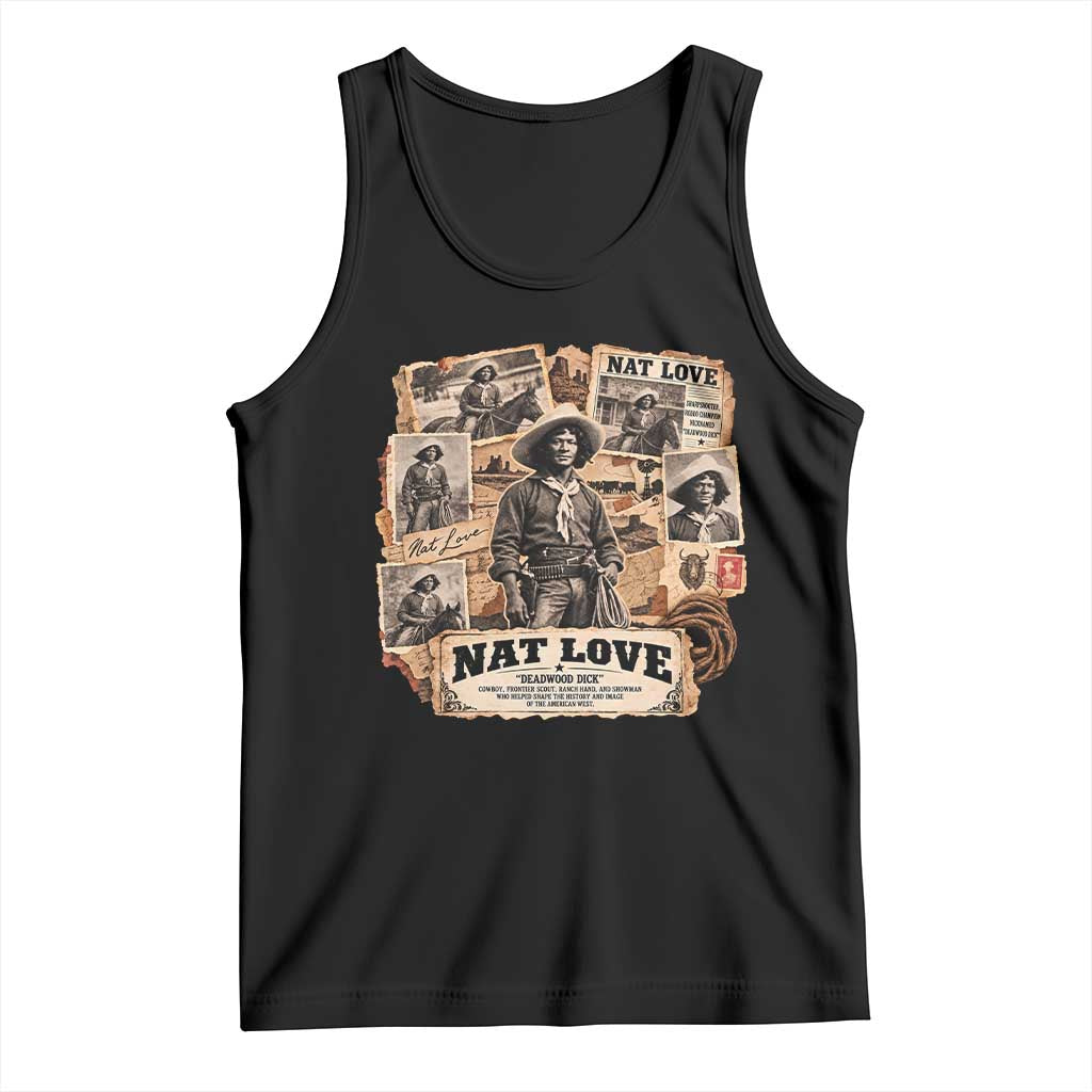 Nat Love Black Cowboy History Tank Top Vintage Western Rodeo Frontier Scout