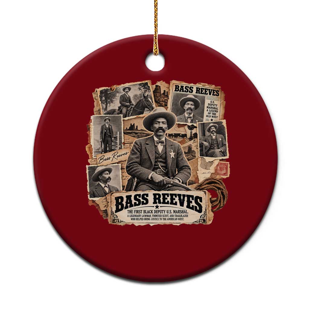 Bass Reeves Black Cowboy History Ceramic Ornament Vintage Western US Deputy Marshal Pioneer