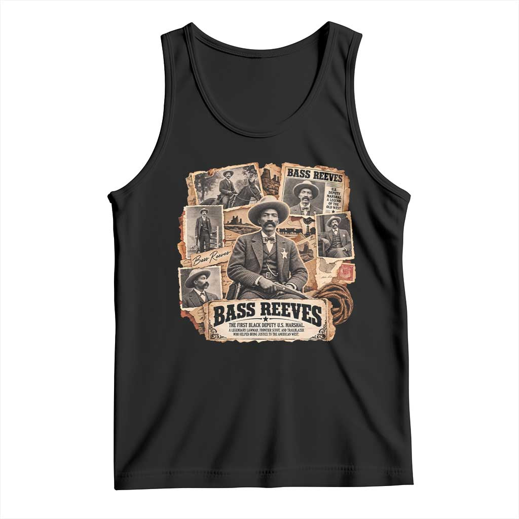 Bass Reeves Black Cowboy History Tank Top Vintage Western US Deputy Marshal Pioneer