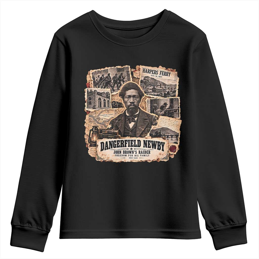 Dangerfield Newby Abolitionist Black History Youth Sweatshirt Vintage Harpers Ferry Raid 1859 Freedom Pioneer Aesthetic
