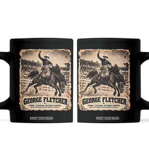 George Fletcher Black Cowboy History Coffee Mug Vintage Western Rodeo Champion