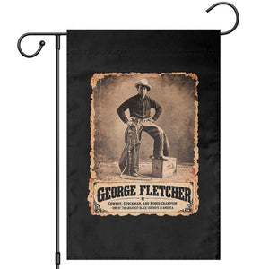 Vintage George Fletcher Black Cowboy Black History Month Garden Flag