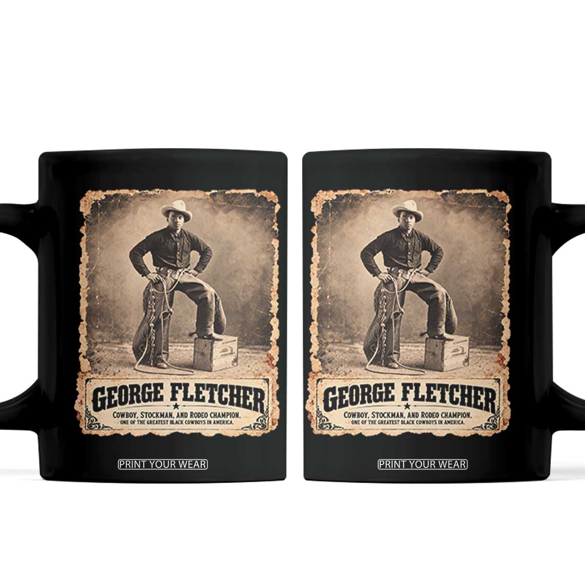 Vintage George Fletcher Black Cowboy Black History Month Coffee Mug