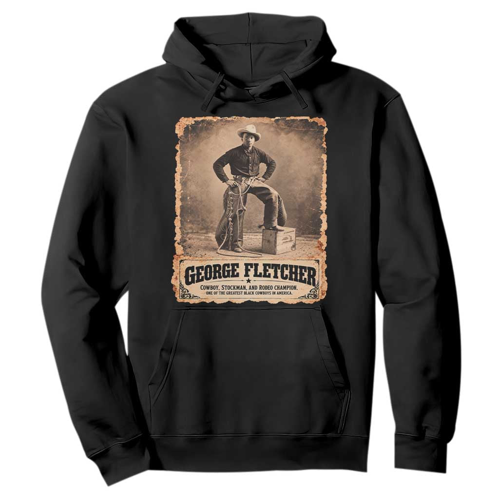 Vintage George Fletcher Black Cowboy Black History Month Hoodie