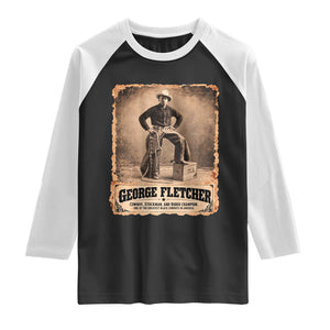 Vintage George Fletcher Black Cowboy Black History Month Raglan Shirt