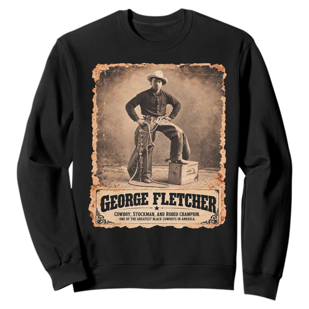 Vintage George Fletcher Black Cowboy Black History Month Sweatshirt