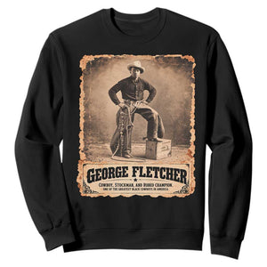 Vintage George Fletcher Black Cowboy Black History Month Sweatshirt