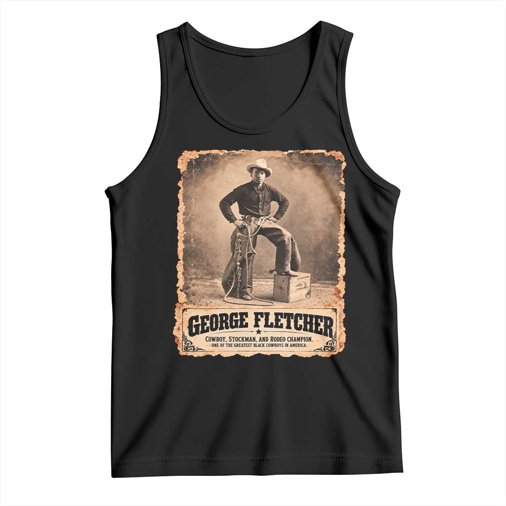 Vintage George Fletcher Black Cowboy Black History Month Tank Top