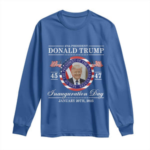 President Donald Trump Inauguration Day 2025 Memorabilia Long Sleeve Shirt TS10 Royal Blue Print Your Wear