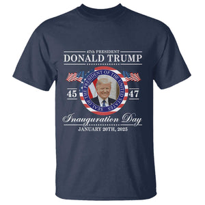 President Donald Trump Inauguration Day 2025 Memorabilia T Shirt TS10 Navy Print Your Wear