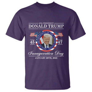 President Donald Trump Inauguration Day 2025 Memorabilia T Shirt TS10 Purple Print Your Wear