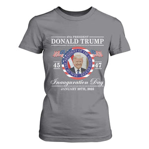 President Donald Trump Inauguration Day 2025 Memorabilia T Shirt For Women TS10 Charcoal Print Your Wear