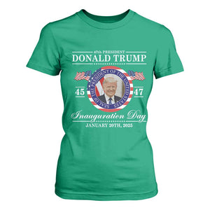 President Donald Trump Inauguration Day 2025 Memorabilia T Shirt For Women TS10 Irish Green Print Your Wear