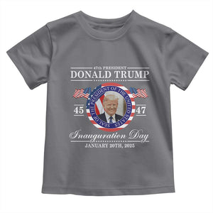 President Donald Trump Inauguration Day 2025 Memorabilia Toddler T Shirt TS10 Charcoal Print Your Wear