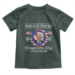 President Donald Trump Inauguration Day 2025 Memorabilia Toddler T Shirt TS10 Dark Forest Green Print Your Wear