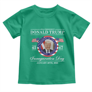 President Donald Trump Inauguration Day 2025 Memorabilia Toddler T Shirt TS10 Irish Green Print Your Wear