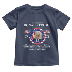 President Donald Trump Inauguration Day 2025 Memorabilia Toddler T Shirt TS10 Navy Print Your Wear