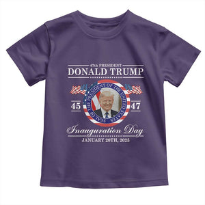 President Donald Trump Inauguration Day 2025 Memorabilia Toddler T Shirt TS10 Purple Print Your Wear