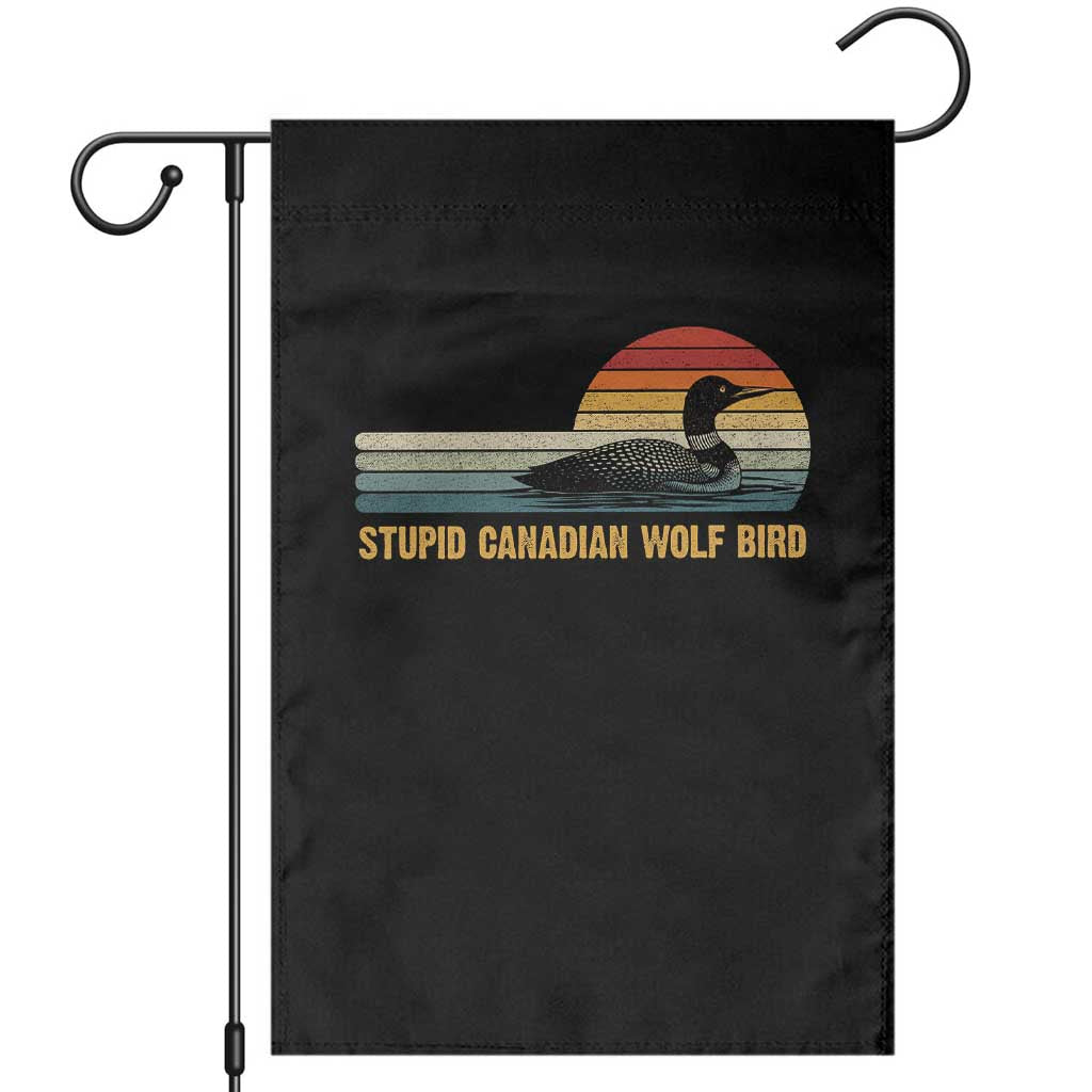Stupid Canadian Wolf Bird Garden Flag Retro LGBT Hockey Fan TS10 Black Print Your Wear
