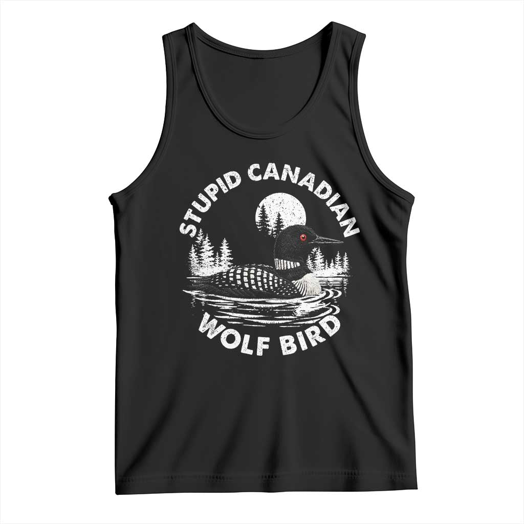 Stupid Canadian Wolf Bird Tank Top Sarcastic LGBT Hockey Fan TS10 Black Print Your Wear