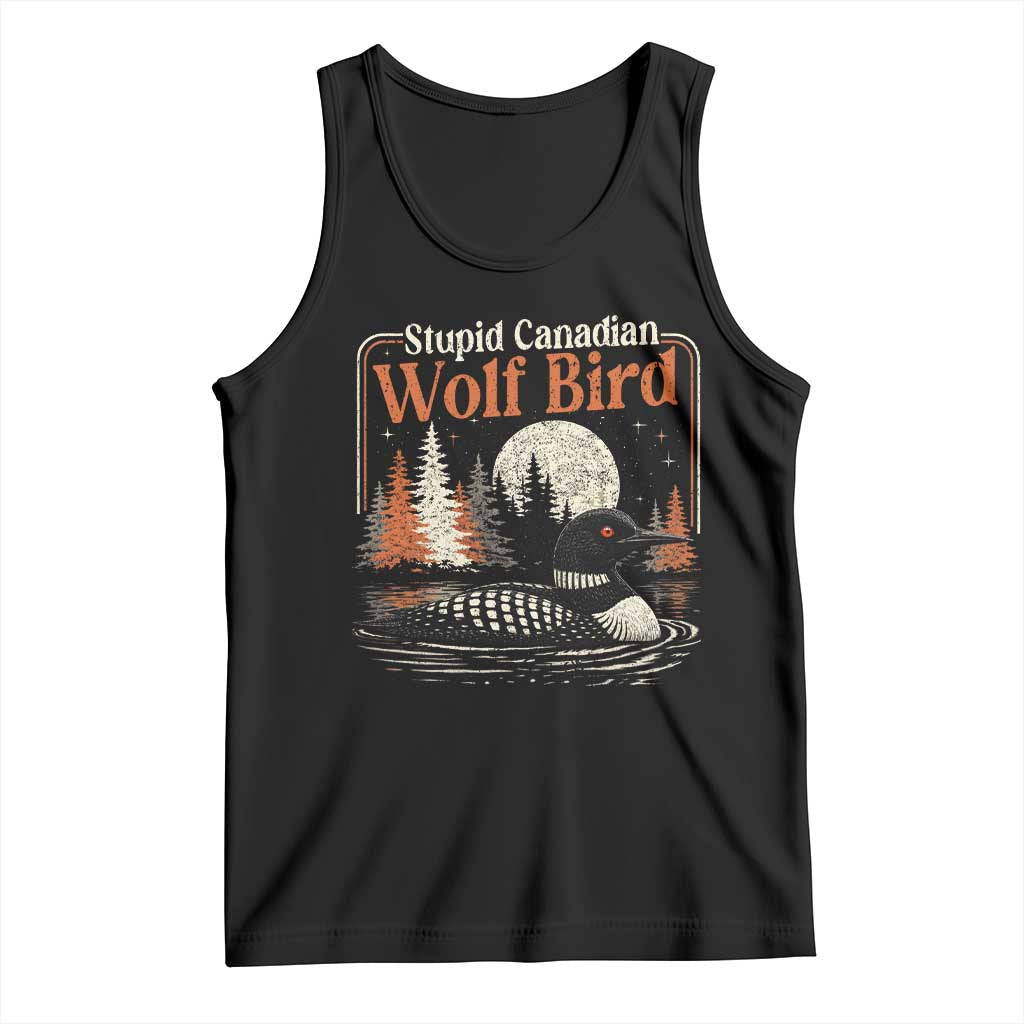 Stupid Canadian Wolf Bird Tank Top Retro LGBT Hockey Fan Romance TS10 Black Print Your Wear