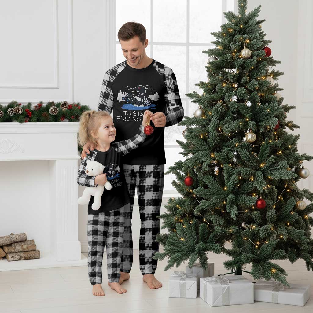 Funny Birding Plaid Pajama Set Loon Bird Watching TS10 White Plaid Print Your Wear
