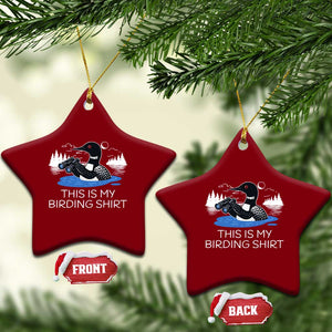 Funny Birding Ceramic Ornament Loon Bird Watching TS10 Print Your Wear