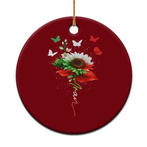 Iran Ceramic Ornament Free Iran Protest Sunflower Flag TS10 1pc Red Print Your Wear