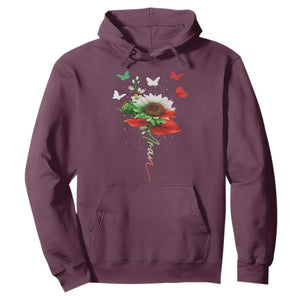 Iran Hoodie Free Iran Protest Sunflower Flag TS10 Maroon Print Your Wear