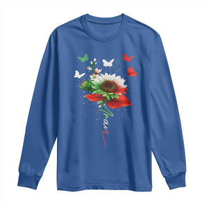 Iran Long Sleeve Shirt Free Iran Protest Sunflower Flag TS10 Royal Blue Print Your Wear
