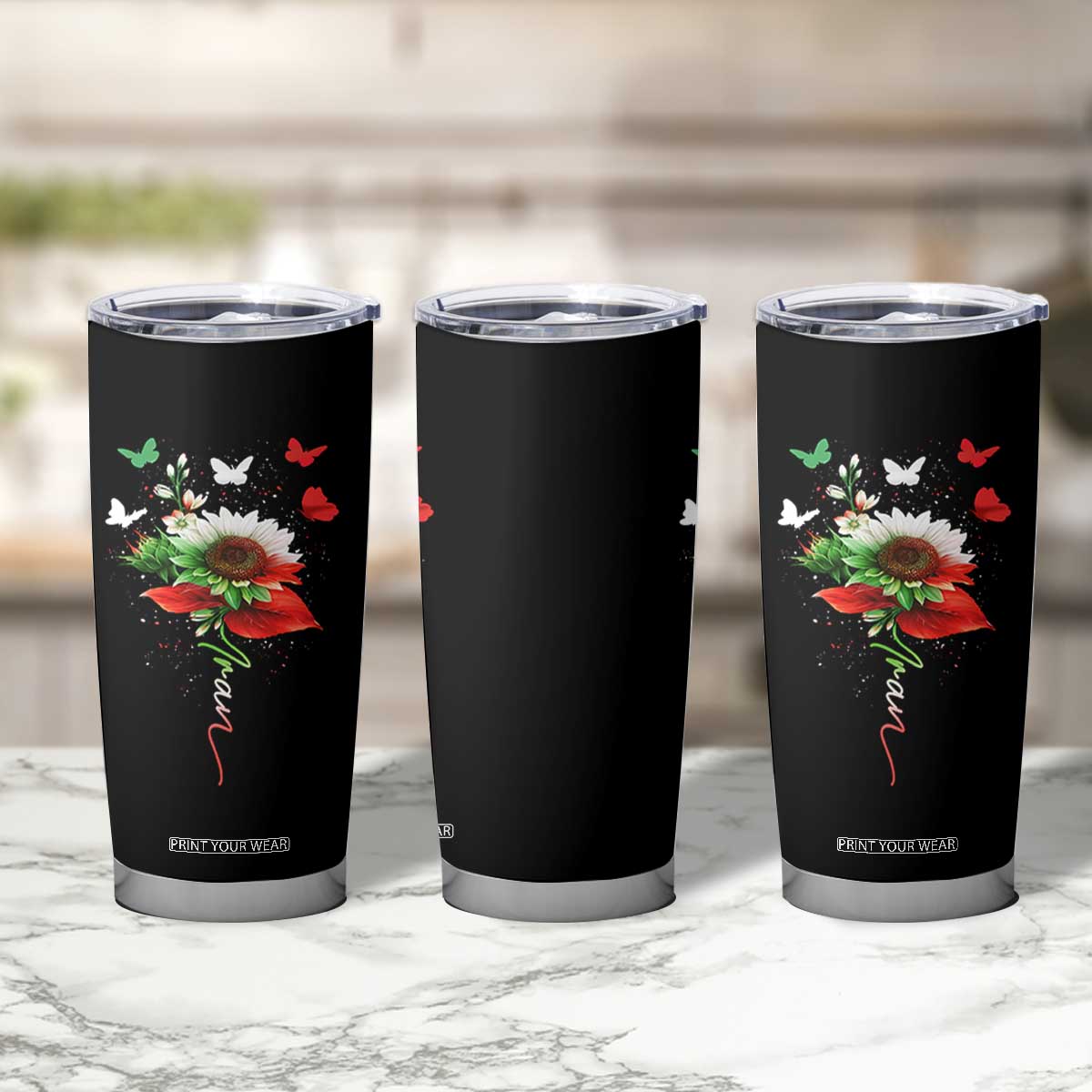 Iran Tumbler Cup Free Iran Protest Sunflower Flag TS10 Print Your Wear