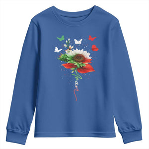 Iran Youth Sweatshirt Free Iran Protest Sunflower Flag TS10 Royal Blue Print Your Wear