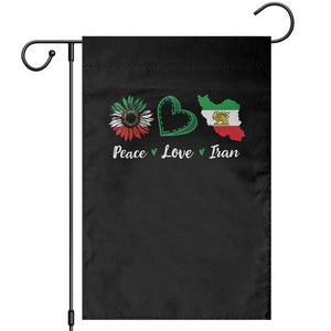 Peace Love Iran Garden Flag Sunflower Flag TS10 Black Print Your Wear