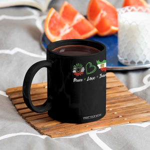 Peace Love Iran Coffee Mug Sunflower Flag TS10 Print Your Wear