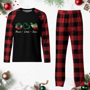 Peace Love Iran Plaid Pajama Set Sunflower Flag TS10 Buffalo Plaid Print Your Wear