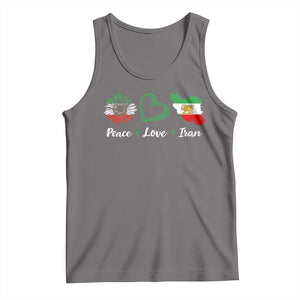 Peace Love Iran Tank Top Sunflower Flag TS10 Deep Heather Print Your Wear