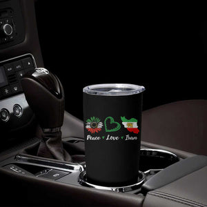 Peace Love Iran Tumbler Cup Sunflower Flag TS10 Print Your Wear