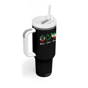 Peace Love Iran Tumbler With Handle Sunflower Flag TS10 Print Your Wear