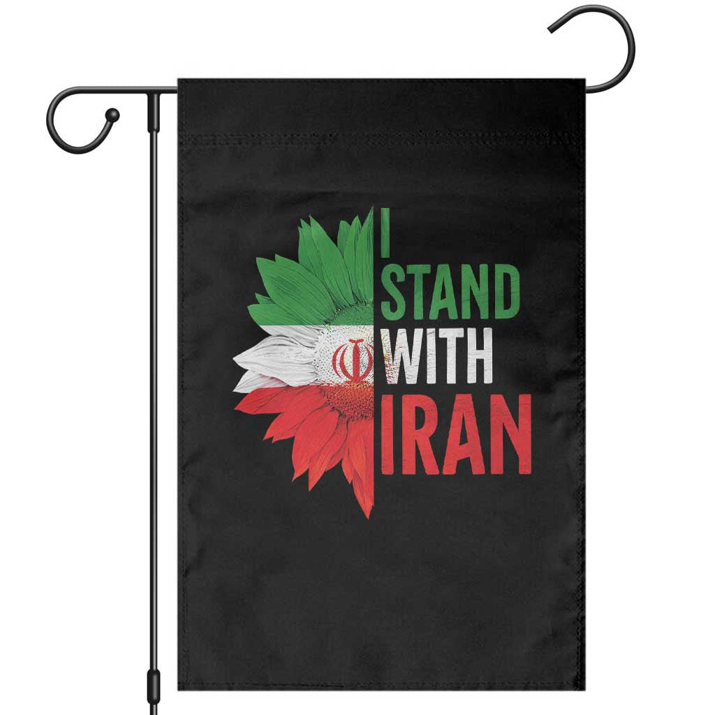 Sunflower Iran Flag Garden Flag Persian Freedom I Stand With Iran TS10 Black Print Your Wear
