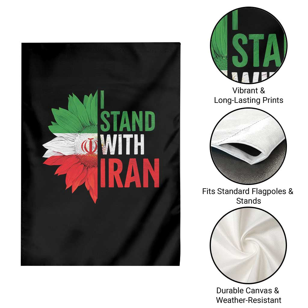 Sunflower Iran Flag Garden Flag Persian Freedom I Stand With Iran TS10 Print Your Wear