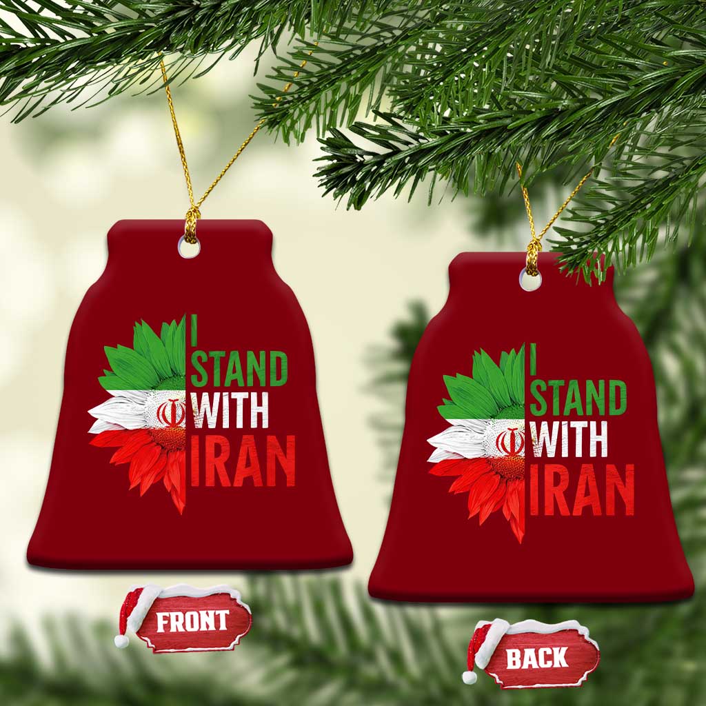 Sunflower Iran Flag Ceramic Ornament Persian Freedom I Stand With Iran TS10 Print Your Wear