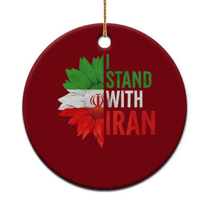 Sunflower Iran Flag Ceramic Ornament Persian Freedom I Stand With Iran TS10 1pc Red Print Your Wear